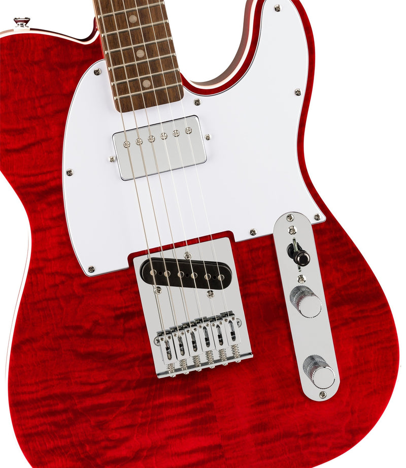 กีตาร์ไฟฟ้า Squier Affinity Series Telecaster FMT SH, Crimson Red Transparent