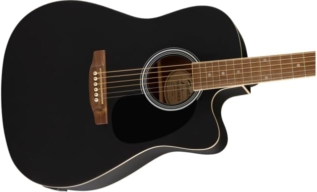 กีตาร์โปร่ง Fender FA-25CE Dreadnought, Black