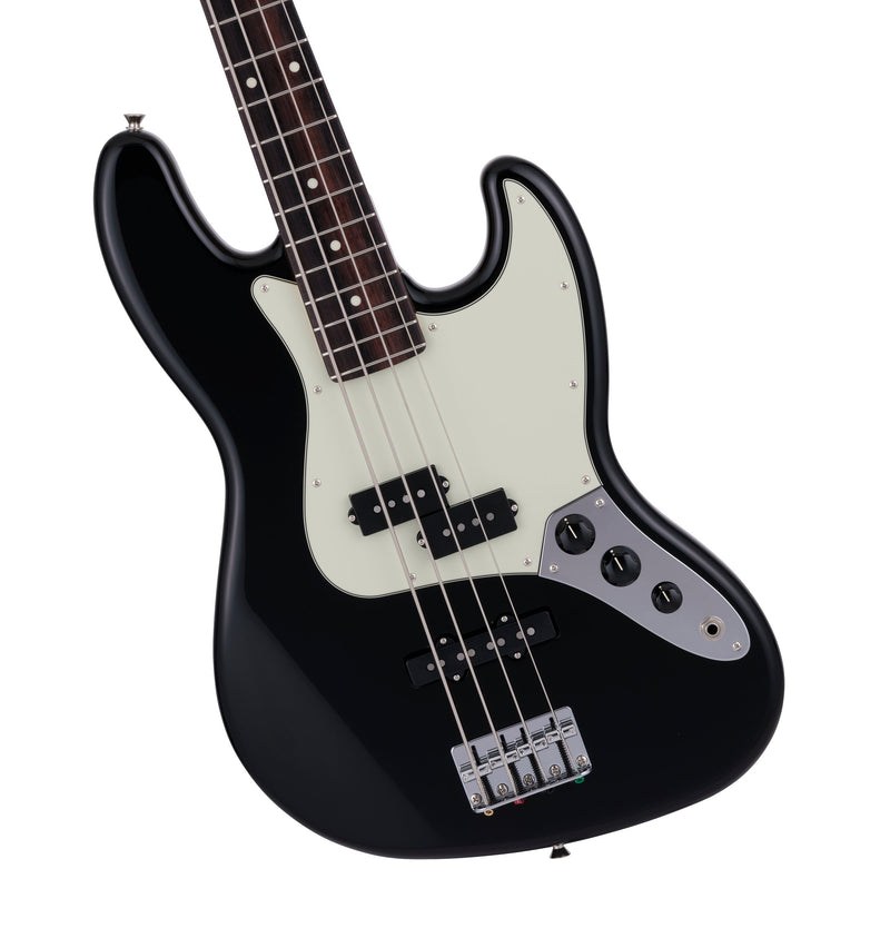 กีตาร์เบส Fender, 2024 Collection, Made in Japan Hybrid II Jazz Bass PJ, Black