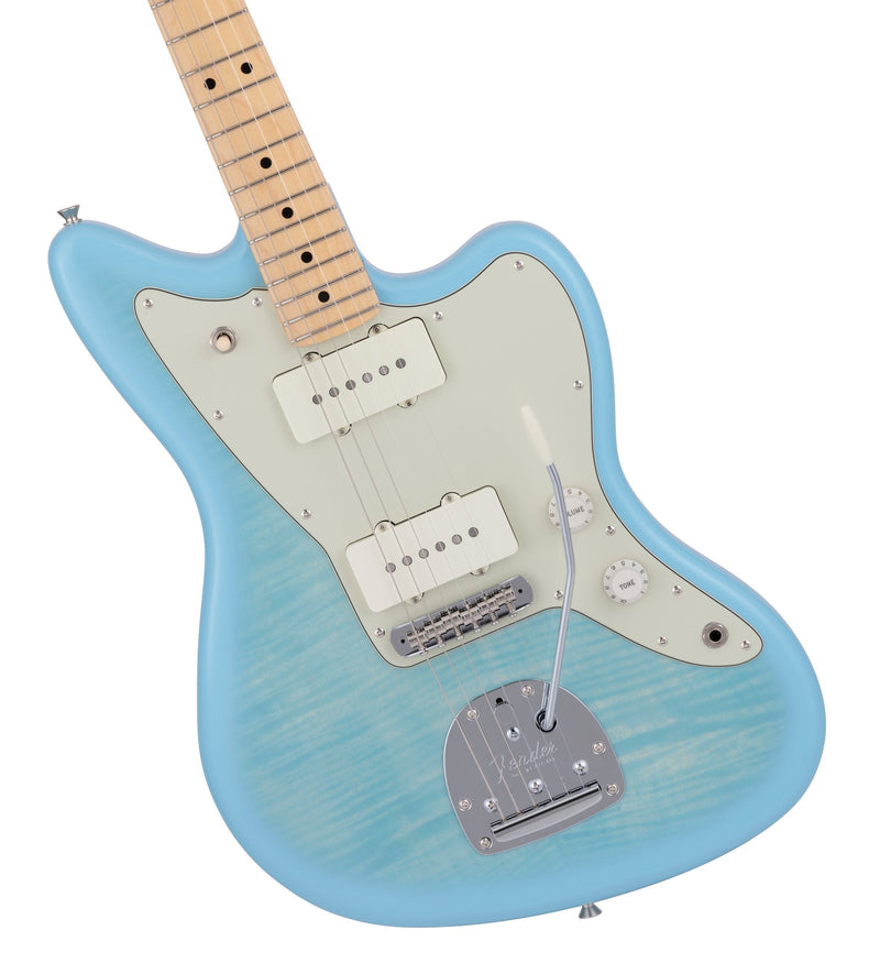 กีตาร์ไฟฟ้า Fender, 2024 Collection, Made in Japan Hybrid II Jazzmaster, Celeste Blue