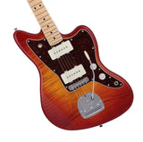 กีตาร์ไฟฟ้า Fender, 2024 Collection, Made in Japan Hybrid II Jazzmaster, Orange Sunset Transparent