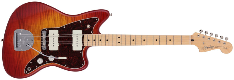 กีตาร์ไฟฟ้า Fender, 2024 Collection, Made in Japan Hybrid II Jazzmaster, Orange Sunset Transparent