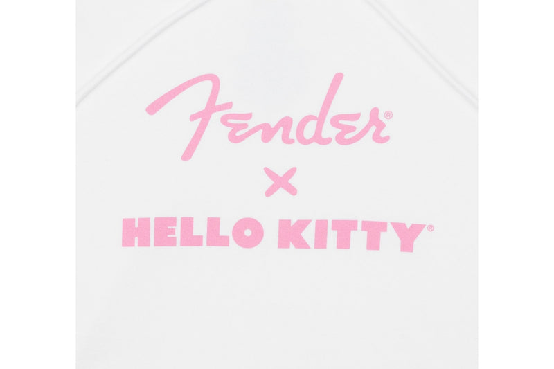 เสื้อฮู้ดแขนยาว Fender x Hello Kitty White Sleeve Logo Hoodie