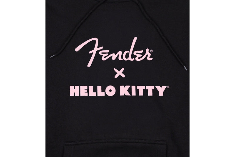 เสื้อฮู้ดแขนยาว Fender x Hello Kitty Black Logo Hoodie