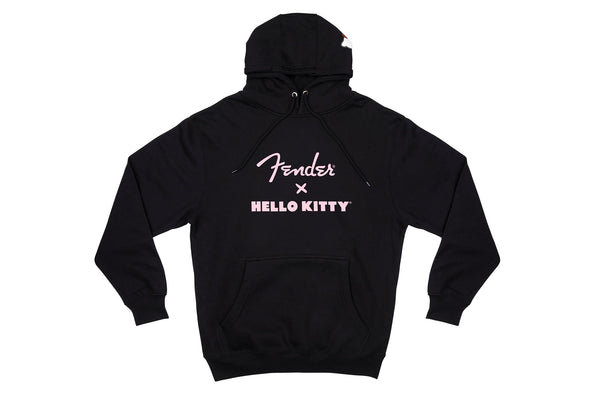 เสื้อฮู้ดแขนยาว Fender x Hello Kitty Black Logo Hoodie