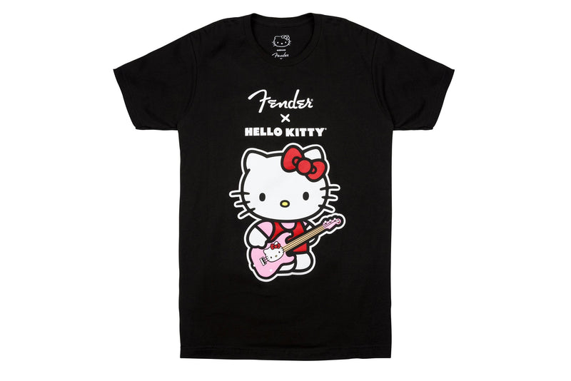 เสื้อยืด Fender x Hello Kitty Black Front Logo Tee