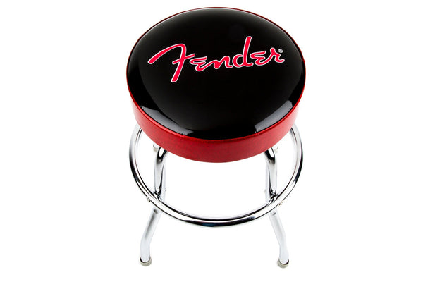 เก้าอี้บาร์ Fender Red Sparkle Logo Barstool, Black and Red Sparkle