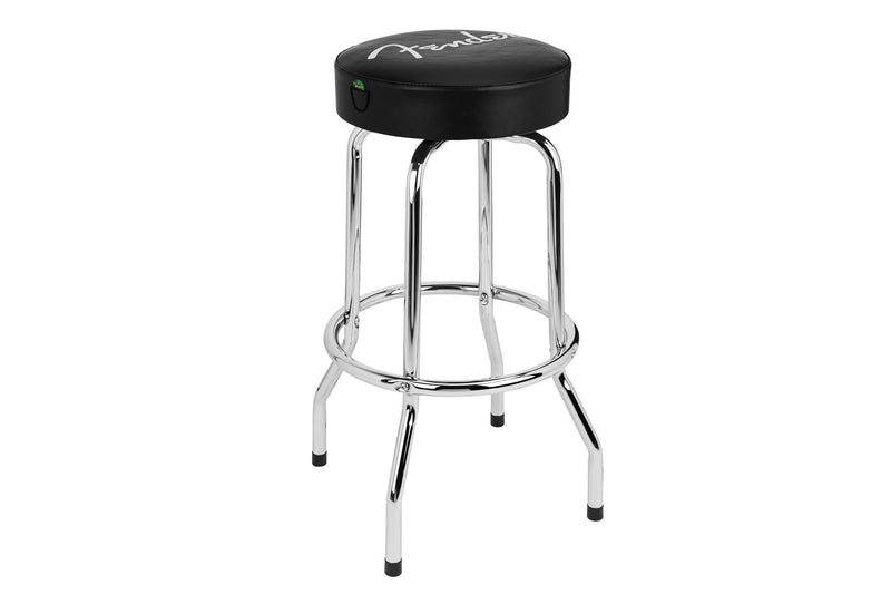 เก้าอี้บาร์ Fender Spaghetti Logo Pick Pouch Barstool, Black and Chrome, 30 IN