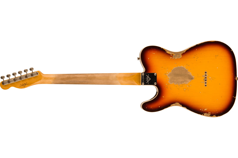 Fender Custom Shop 1960 Telecaster Custom Heavy Relic, Super Faded Aged Chocolate 3-Color Sunburst