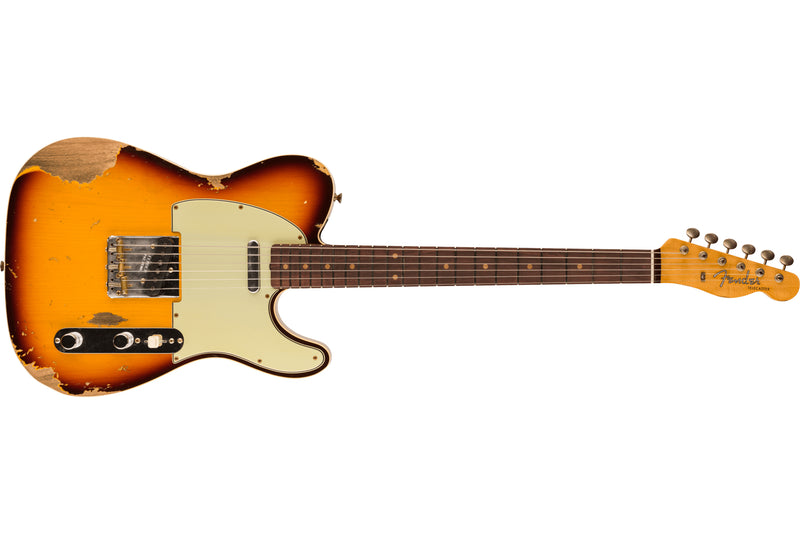 Fender Custom Shop 1960 Telecaster Custom Heavy Relic, Super Faded Aged Chocolate 3-Color Sunburst