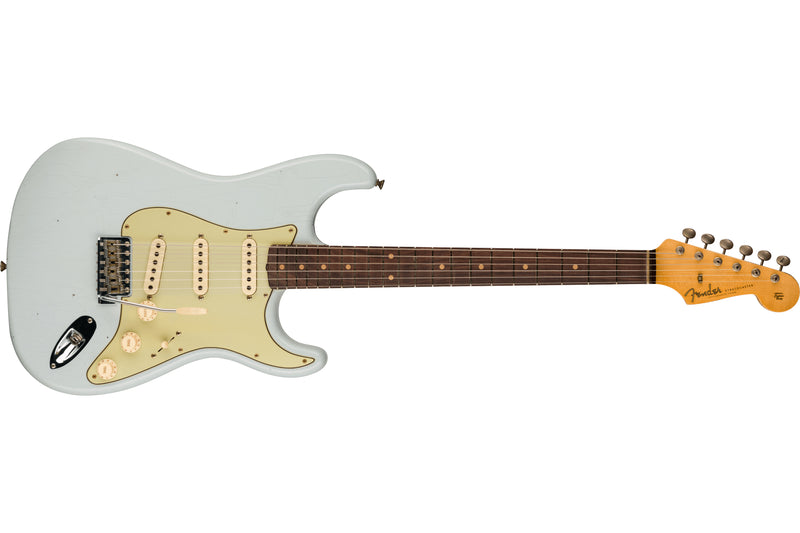 กีตาร์ไฟฟ้า Fender Custom Shop 1959 Stratocaster Journeyman Relic, Super Faded Aged Sonic Blue