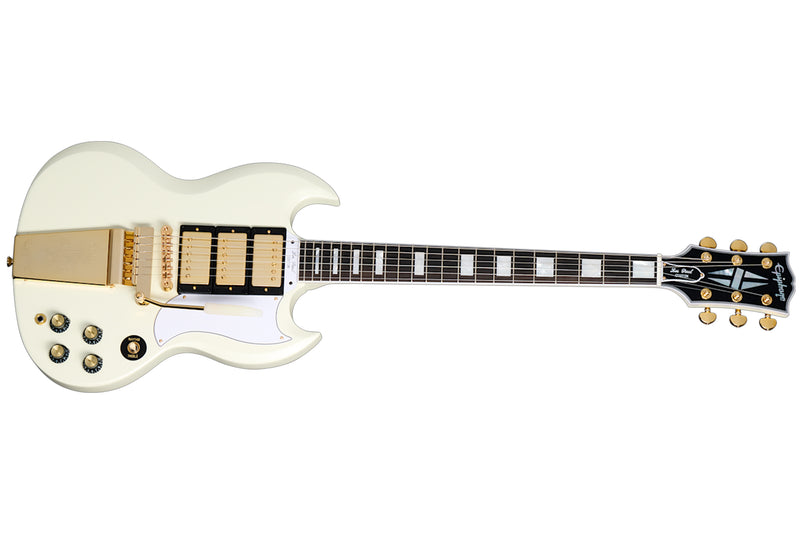 Epiphone 1963 Les Paul SG Custom with Maestro Vibrola Classic White กีตาร์ไฟฟ้า