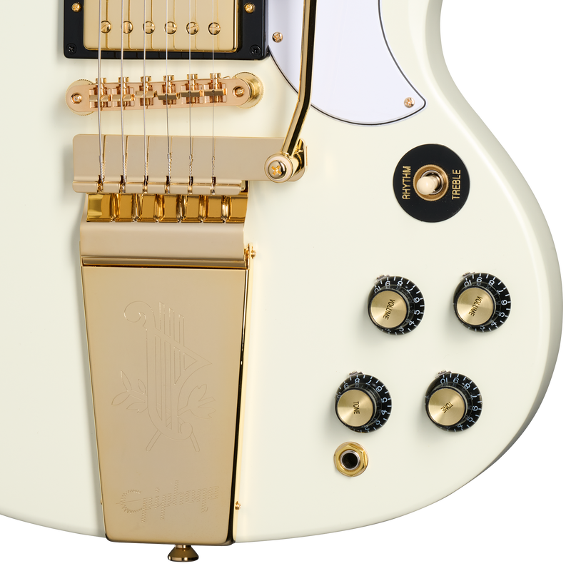 Epiphone 1963 Les Paul SG Custom with Maestro Vibrola Classic White กีตาร์ไฟฟ้า