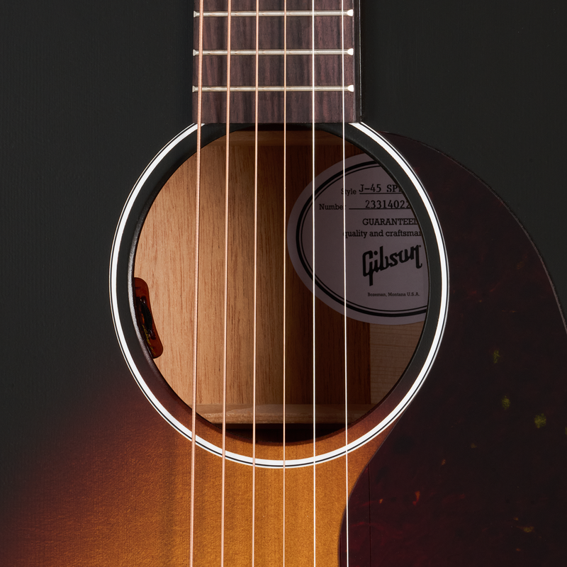 กีต้าร์โปร่ง Gibson J-45 Special, Satin Vintage Sunburst