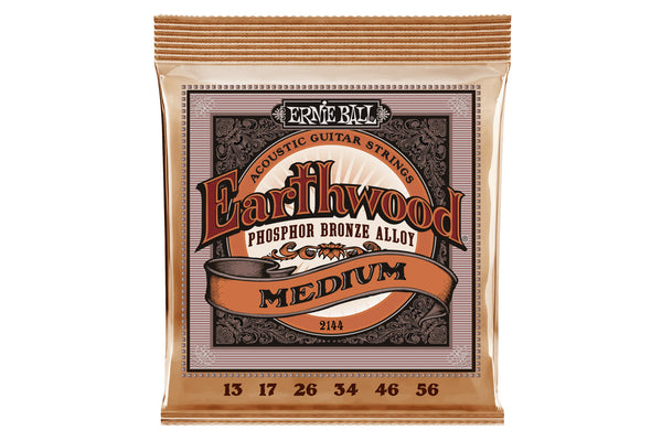 Ernie Ball Earthwood Medium Phosphor Bronze Acoustic Guitar Strings 13-56 สายกีต้าร์โปร่ง