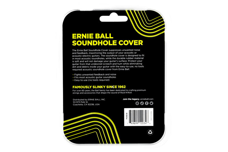 ฝายางปิดช่องกีตาร์โปร่ง Ernie Ball Acoustic Soundhole Cover