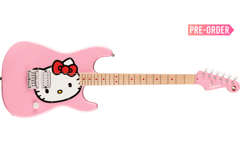 กีตาร์ไฟฟ้า Squier Hello Kitty Pink Stratocaster