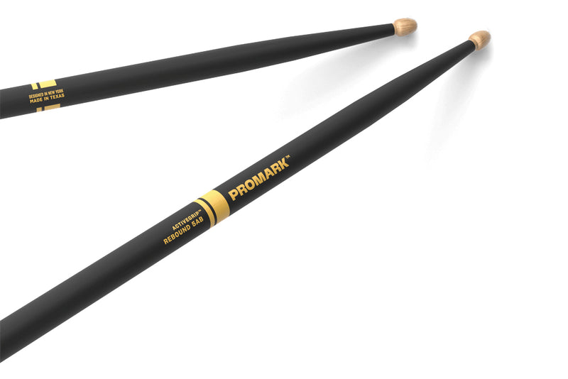 ไม้กลอง ProMark Rebound 5AB ActiveGrip Hickory Drumstick, Acorn Wood Tip