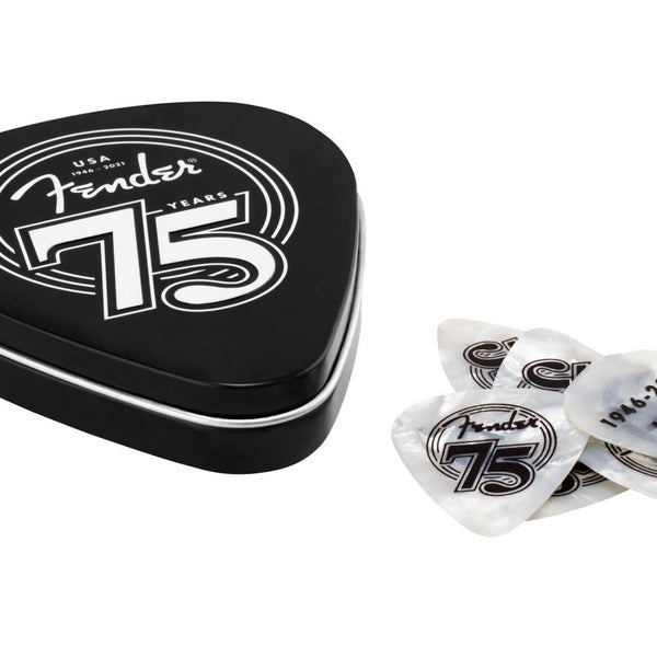 ปิ๊กกีต้าร์ Fender 75th Anniversary Pick Tin - 18 count – เบ๊