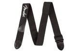 สายสะพายกีต้าร์ FENDER BLACK POLYESTER LOGO STRAPS