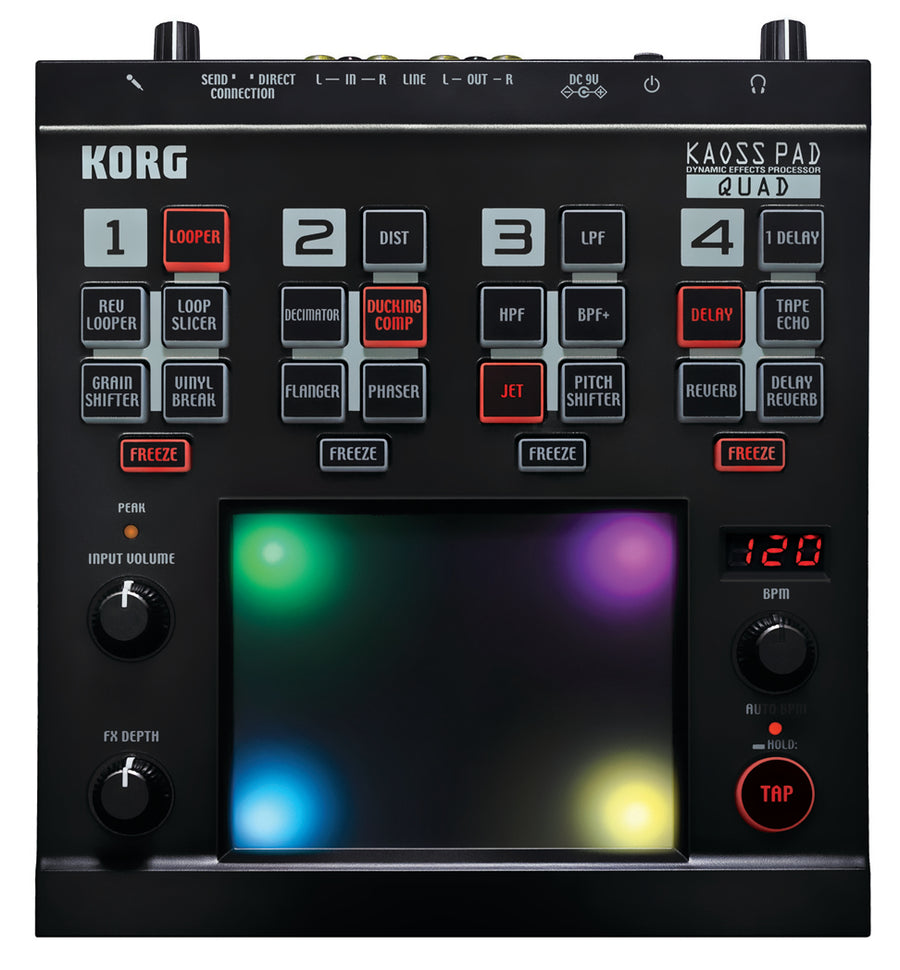 อุปกรณ์ดีเจ ซินธิไซเซอร์ Korg Kaoss Pad Quad – เบ๊ เงียบ เส็ง